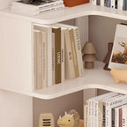 Étagère d'angle en bois manufacturé avec 6 tablettes