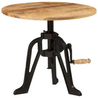 vidaXL Table d'appoint Table basse ronde Bout de canapé Bois massif et fonte