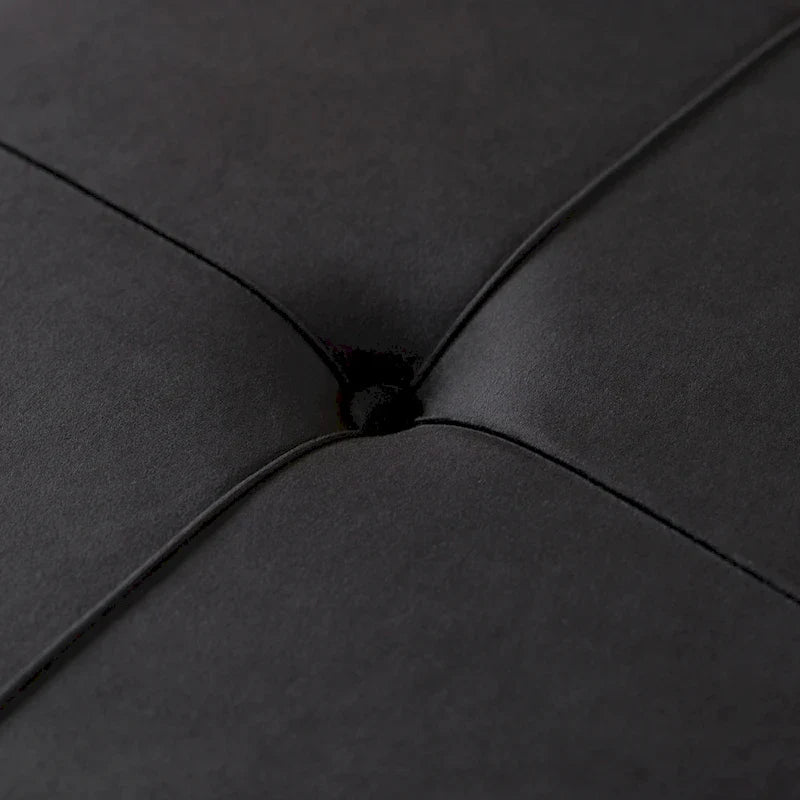 Tabouret pouf rond en velours surélevé avec base dorée épingle à cheveux