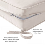 Ensemble de 2 coussins d'extérieur Sunbrella haut de gamme à assise profonde