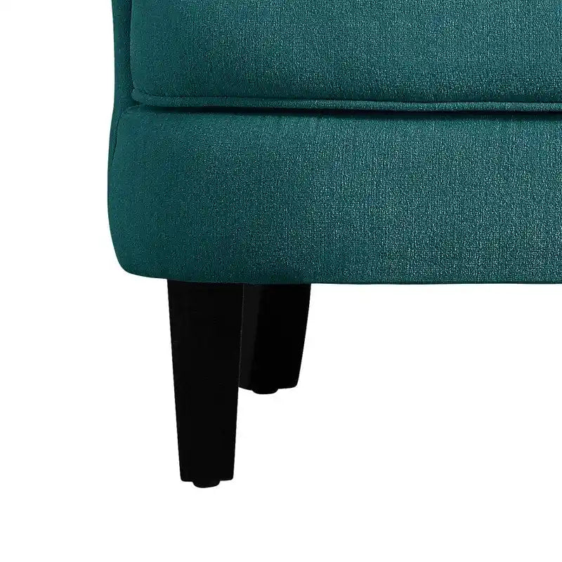 Fauteuil d'appoint capitonné à oreilles large de 76 cm en velours/lin Mignon de Moser Bay