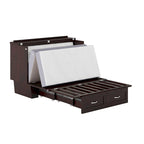 Lit escamotable coffre Monroe avec matelas en mousse à mémoire de forme 6 po