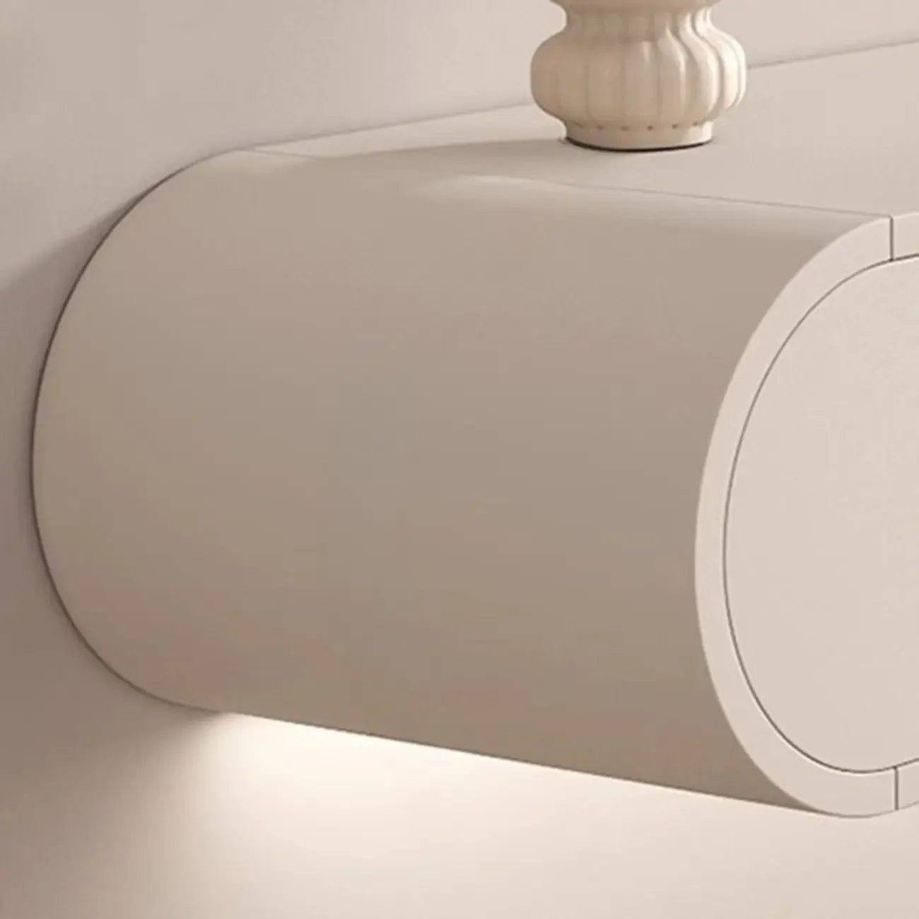 Meuble TV mural flottant en bois blanc avec rangement pour salon