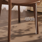 Chaise de salle à manger sans accoudoirs à dossier bas en bois moderne