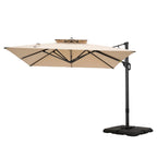 MAISON ARTS Parasol déporté hydraulique automatique 3,6 m Mât en aluminium Rotation à 360 degrés