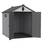 Abri de jardin en résine toutes saisons avec plancher de 1,8 m x 1,2 m / 1,8 m x 2,4 m / 2,4 m x 1,8 m / 2,4 m x 3 m, abri à outils Spire