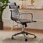 LUXMOD Chaise de Bureau à Domicile Côtelée Fauteuil de Bureau
