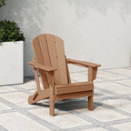 Chaise Adirondack pliante de patio d'extérieur tout temps résistante à la décoloration Polytrends Laguna
