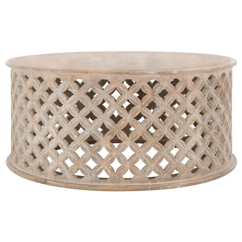 SAFAVIEH Antkea Table Basse Ronde - 35 L x 35 P x 16 H - 35Lx35Px16H