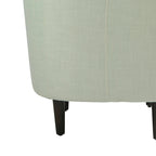 2 fauteuils club modernes en lin avec accoudoirs ronds