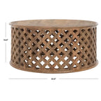 SAFAVIEH Antkea Table Basse Ronde - 35 L x 35 P x 16 H - 35Lx35Px16H