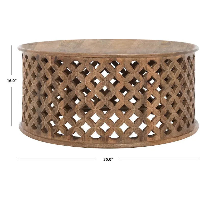 SAFAVIEH Antkea Table Basse Ronde - 35 L x 35 P x 16 H - 35Lx35Px16H