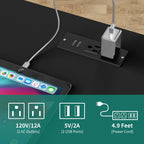 Tables de chevet lot de 2 avec station de recharge table d'appoint avec 2 tiroirs avec ports USB et prises de courant chevet de lit