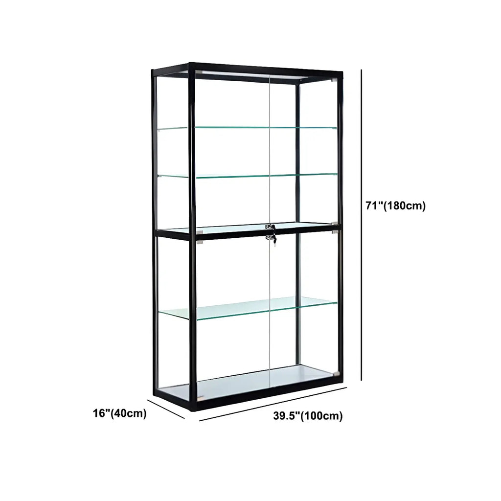 Vitrine contemporaine rectangulaire en verre noir