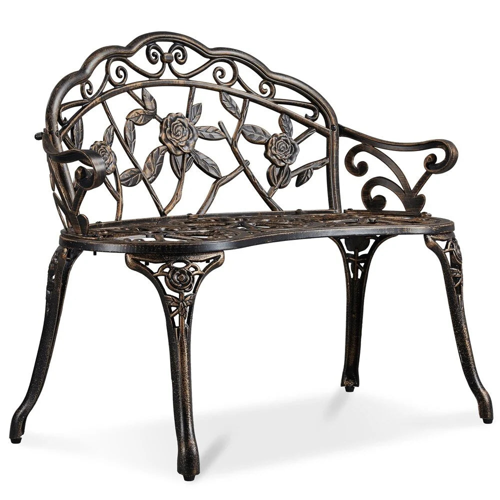 Yaheetech Banc en métal pour l'extérieur, Patio, Parc, Jardin - N/A
