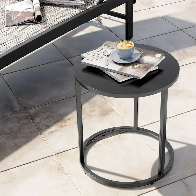Chaises Papasan d'extérieur avec coussin, chaises confortables de patio en rotin PE avec table d'appoint