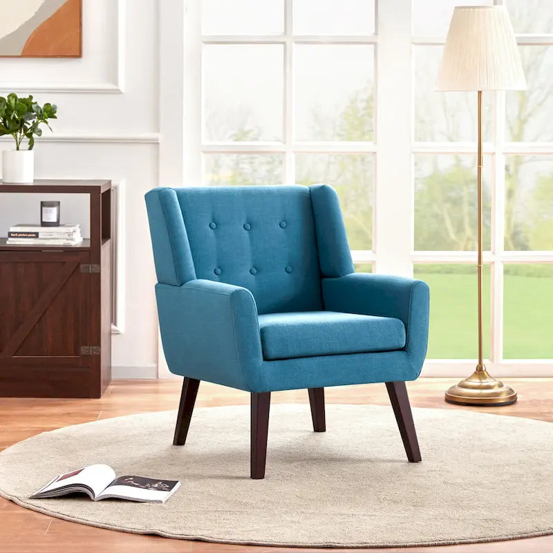 Lot de 2 fauteuils d'appoint modernes capitonnés HUIMO