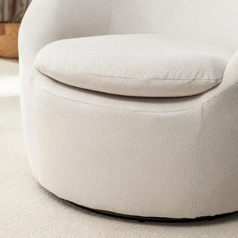 Fauteuil pivotant - Rotation à 360° - Tissu bouclé