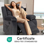 Fauteuil inclinable moelleux avec fonction massage et chauffage
