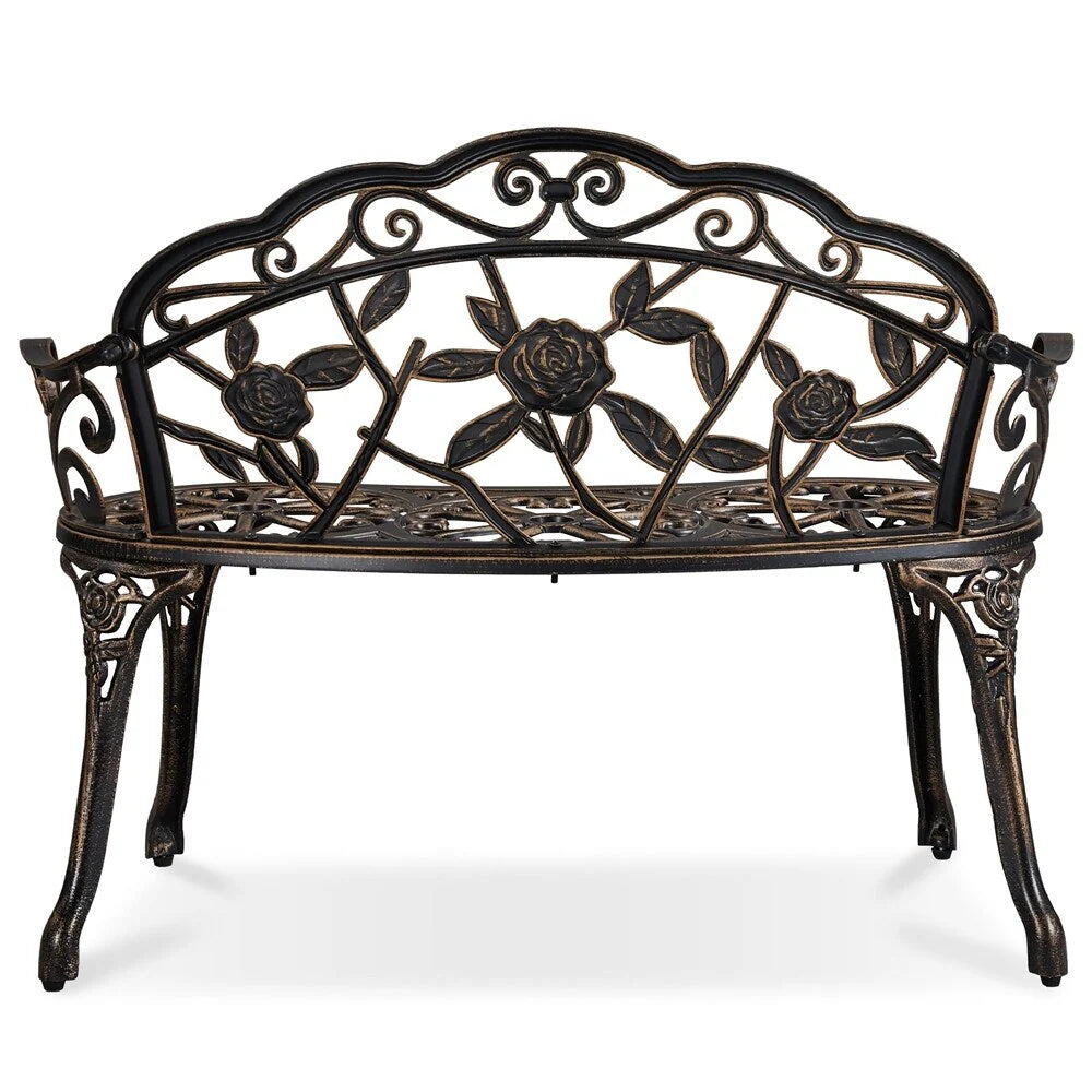Yaheetech Banc en métal pour l'extérieur, Patio, Parc, Jardin - N/A