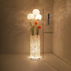 Lampadaire tressé LED à brancher pour salon
