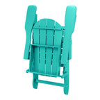 Chaise Adirondack pliante de patio d'extérieur tout temps résistante à la décoloration Polytrends Laguna