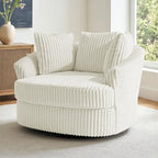 Fauteuil pivotant cylindrique déhoussable à accoudoirs encastrés DREAMSIDEA