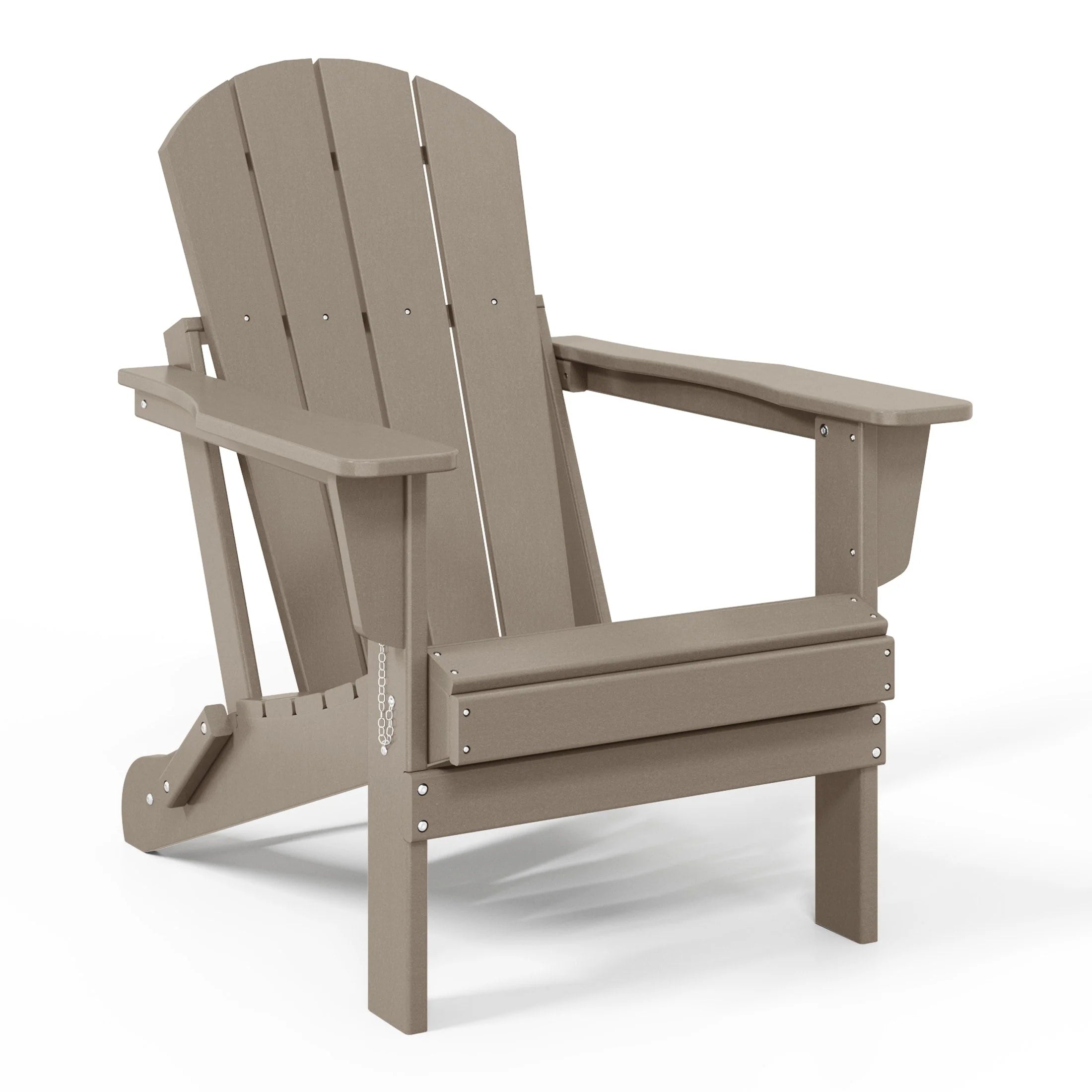 Chaise Adirondack pliante de patio d'extérieur tout temps résistante à la décoloration Polytrends Laguna