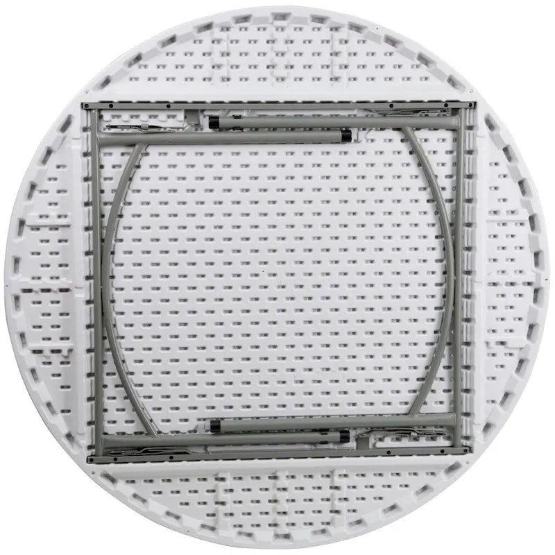 Table de réception pliante ronde en plastique de 1,5 m de diamètre avec plateau de 5 cm d'épaisseur